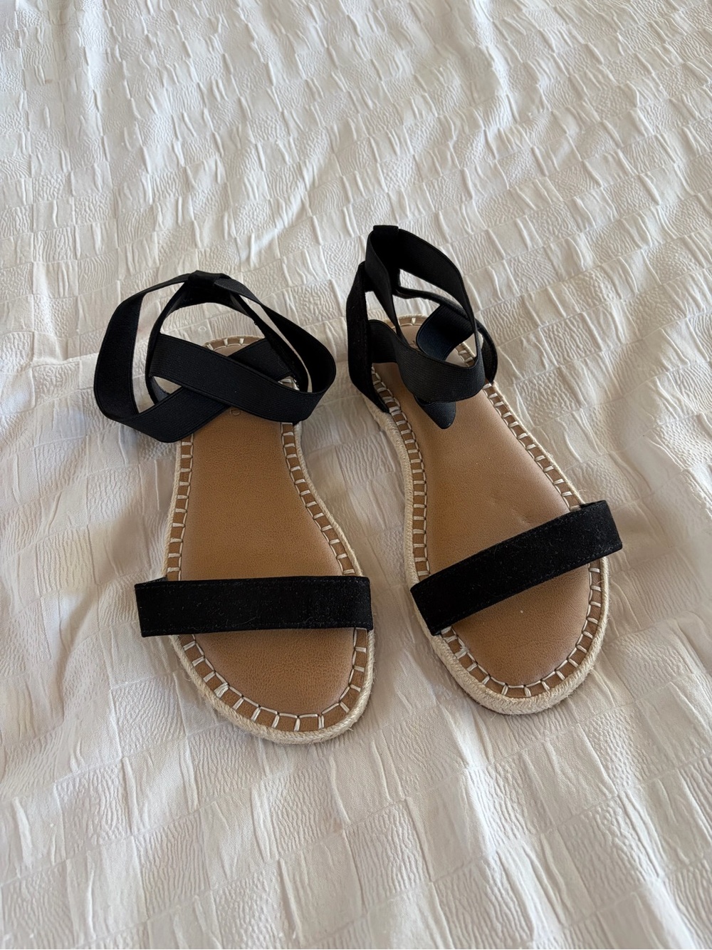 torrid Black Ankle Wrap Espadrille Sandals